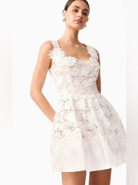 Elliatt Margot Floral Mini Dress in White